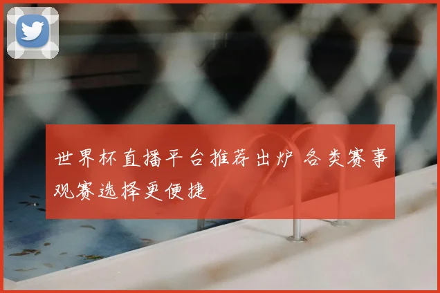 世界杯直播平台推荐出炉 各类赛事观赛选择更便捷