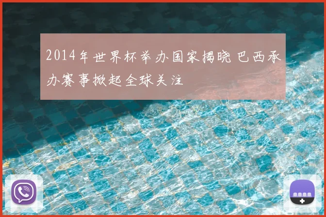 2014年世界杯举办国家揭晓 巴西承办赛事掀起全球关注